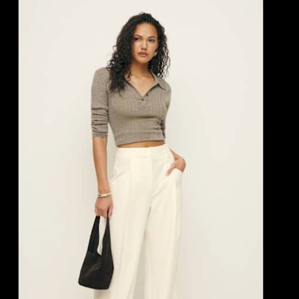 Reformation Alfred Pant White - Size 0